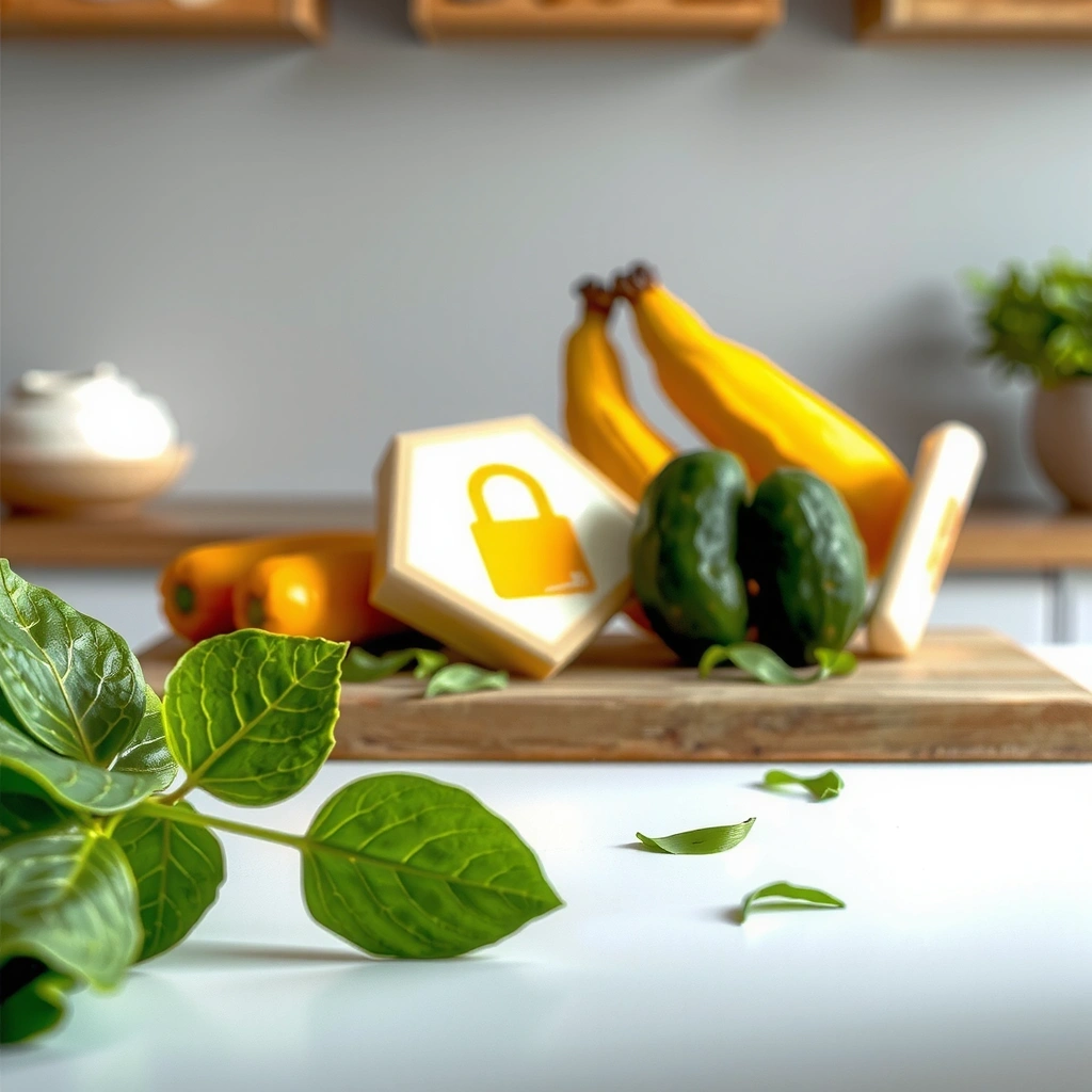 Abstrakte Darstellung von Datensicherheit und Natur